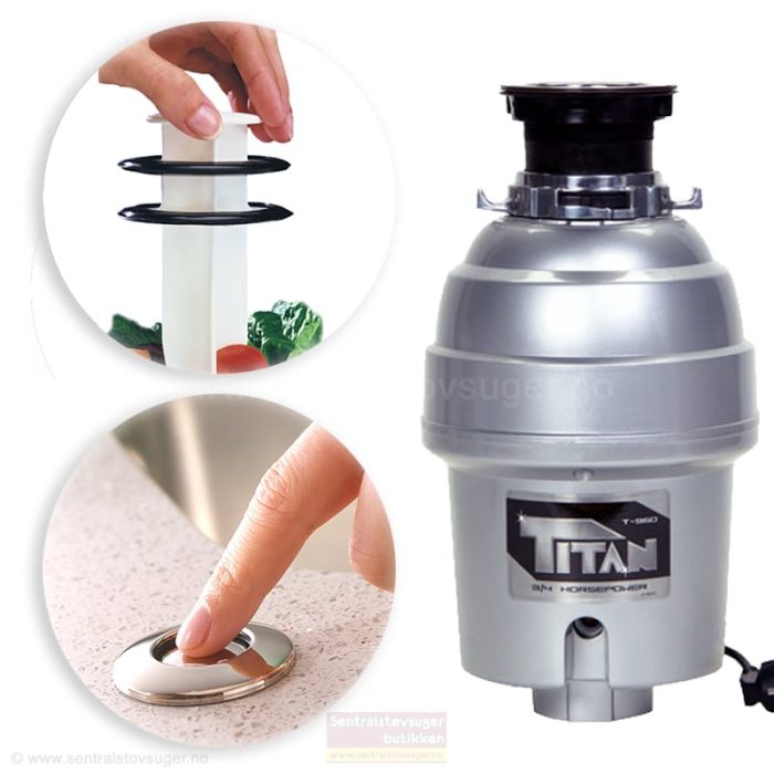 Matavfallskvern-Pakke: Titan 960 med luftbryter og multiredskap