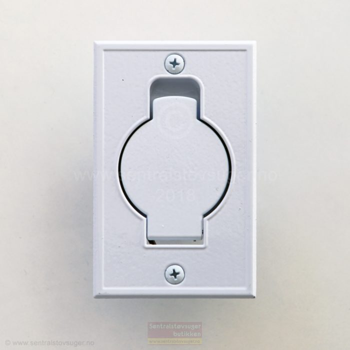 Sugekontakt 08.: Hvit metall flat innfelt