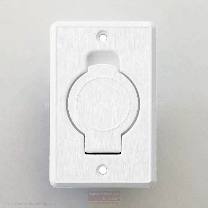Sugekontakt 01: Hvit plast standard med rundt lokk