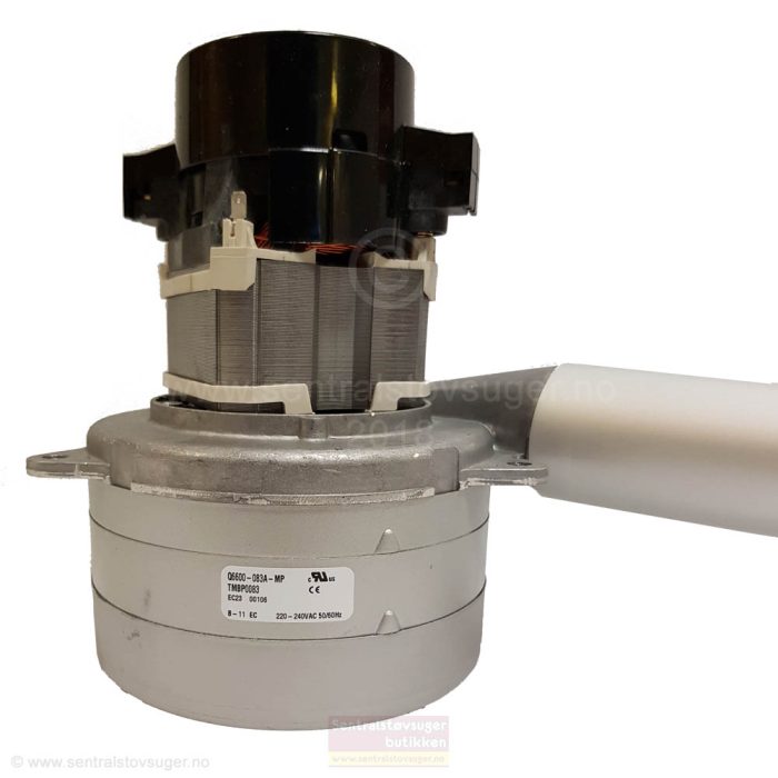 Motor for Cyclo Vac sentralstøvsugere GX711/DL711/H715/E715 m.fl. 3-stegs turbin med konsentrert utblåsning 14,5cm