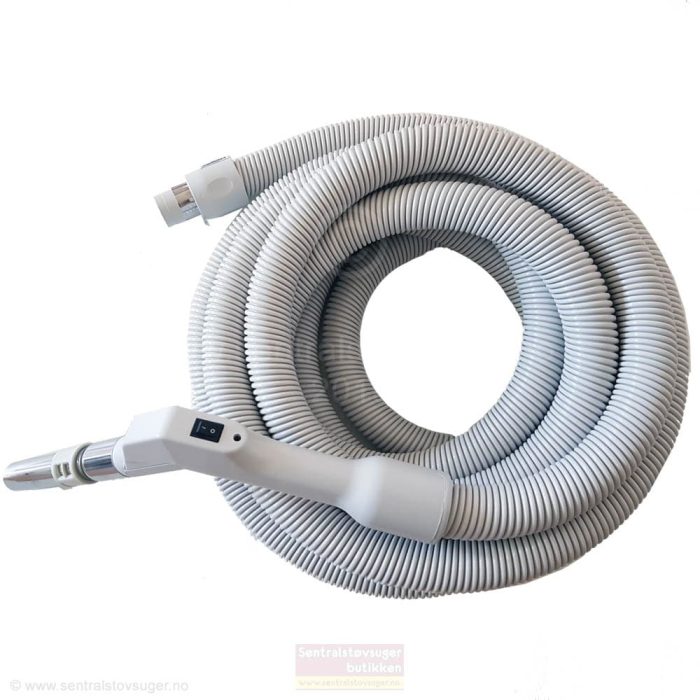 Plastiflex Slange med start / stoppbryter på håndtaket. Original slange til sentralstøvsugere