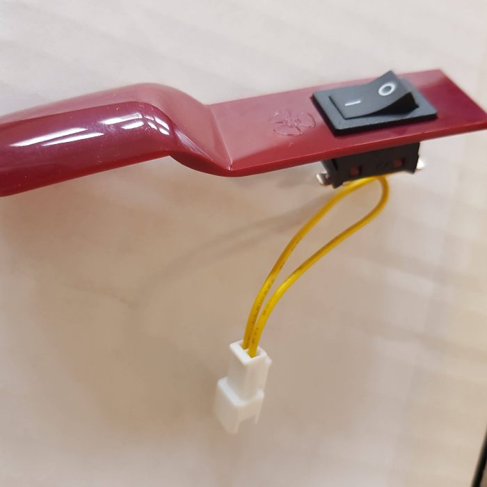 Bryter til Cyclo Vac rødt/grått håndtak. Vippebryter med on-off