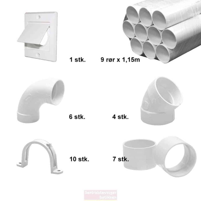 Tilførselspakke for 2 uttak Retraflex / Hide A Hose