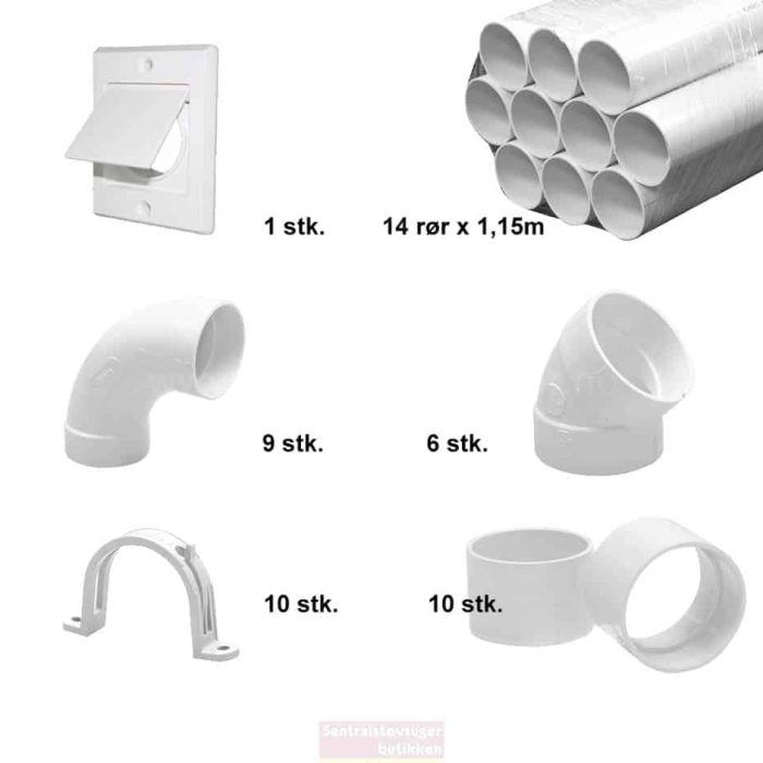 Tilførselspakke for 3 uttak Retraflex / Hide A Hose